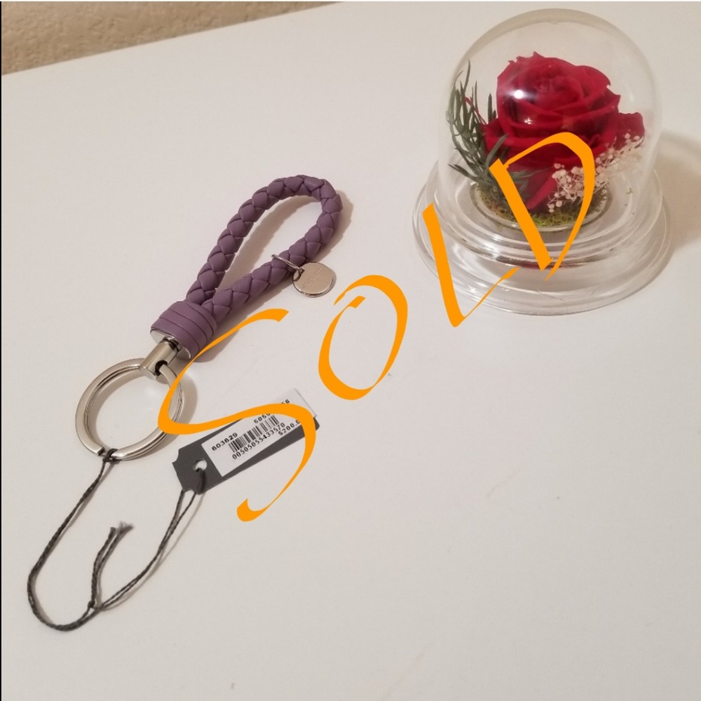 Bottega Veneta Intrecciato Key chain In Lavender